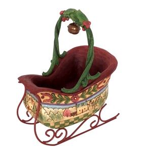 Jim Shore Heartwood Creek “Sleigh Bells Ring” 4009195 New 6 Ornaments w/Sleigh